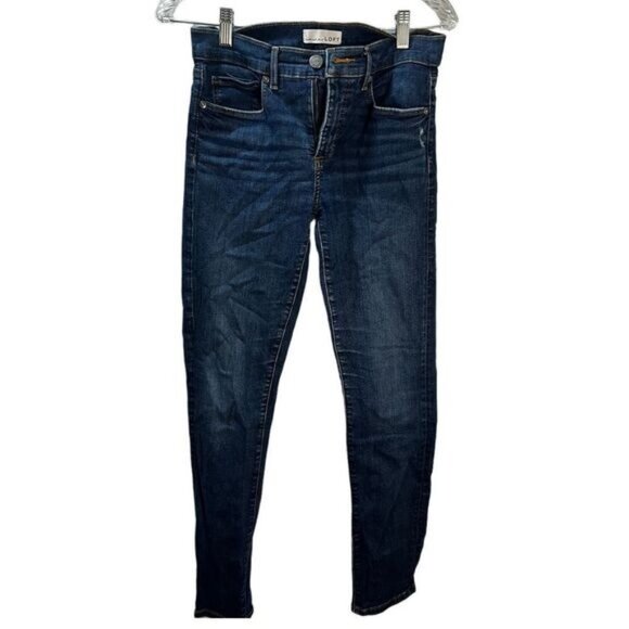 Loft Womens Modern Skinny Jeans Dark Wash‎ Size 27/4 - Picture 1 of 4